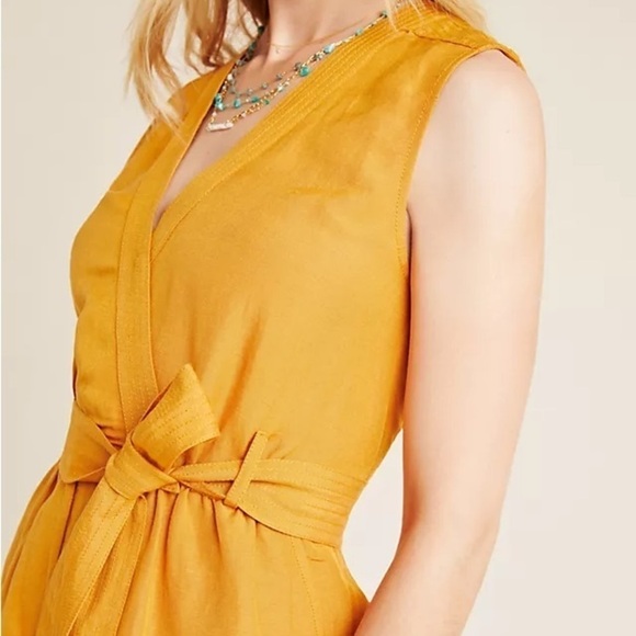 Anthropologie Maeve Linen Luana Utility Romper - Picture 3 of 11